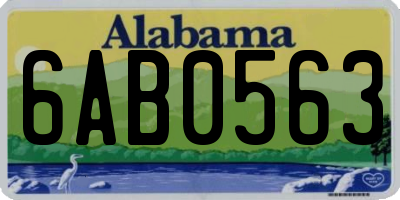 AL license plate 6AB0563