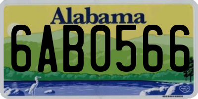 AL license plate 6AB0566