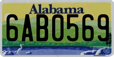 AL license plate 6AB0569