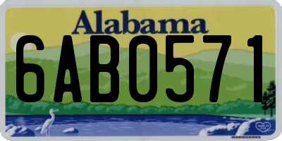 AL license plate 6AB0571