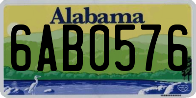 AL license plate 6AB0576