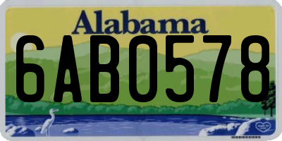 AL license plate 6AB0578