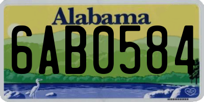 AL license plate 6AB0584