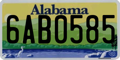 AL license plate 6AB0585