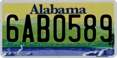 AL license plate 6AB0589