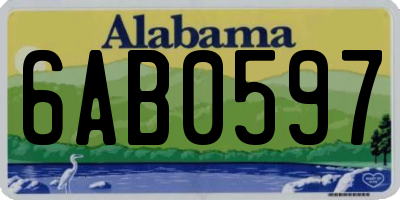 AL license plate 6AB0597