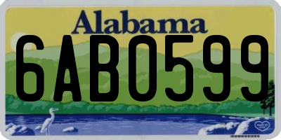 AL license plate 6AB0599