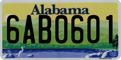 AL license plate 6AB0601