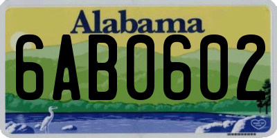 AL license plate 6AB0602
