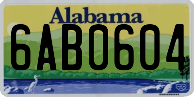 AL license plate 6AB0604