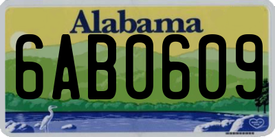 AL license plate 6AB0609