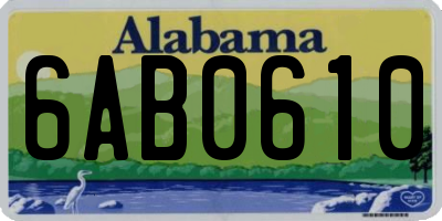 AL license plate 6AB0610