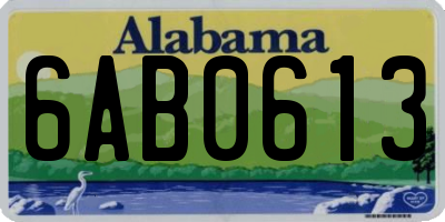 AL license plate 6AB0613