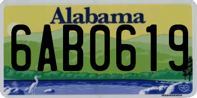 AL license plate 6AB0619