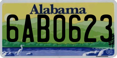 AL license plate 6AB0623