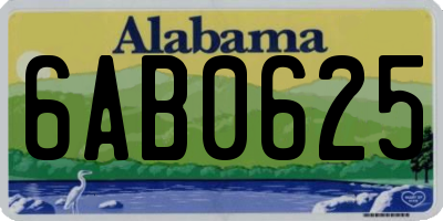 AL license plate 6AB0625