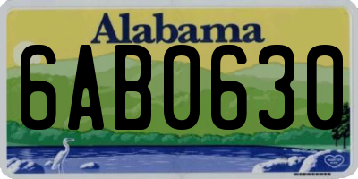 AL license plate 6AB0630