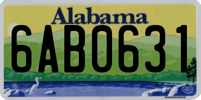 AL license plate 6AB0631