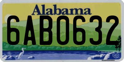 AL license plate 6AB0632