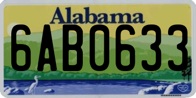 AL license plate 6AB0633