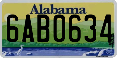 AL license plate 6AB0634