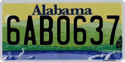 AL license plate 6AB0637
