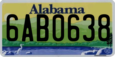 AL license plate 6AB0638