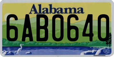 AL license plate 6AB0640