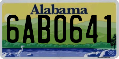 AL license plate 6AB0641