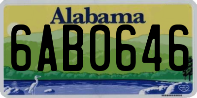 AL license plate 6AB0646
