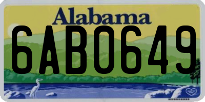 AL license plate 6AB0649