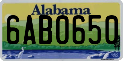 AL license plate 6AB0650