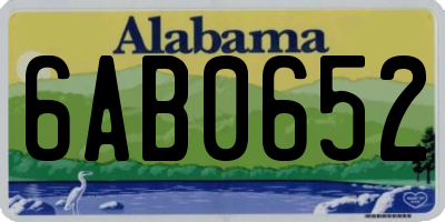 AL license plate 6AB0652