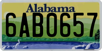 AL license plate 6AB0657