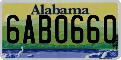 AL license plate 6AB0660