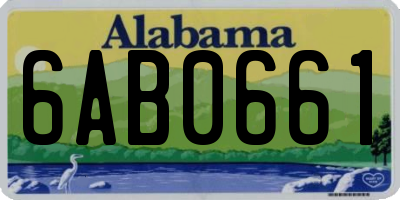 AL license plate 6AB0661
