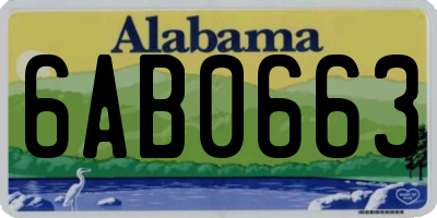 AL license plate 6AB0663