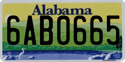 AL license plate 6AB0665