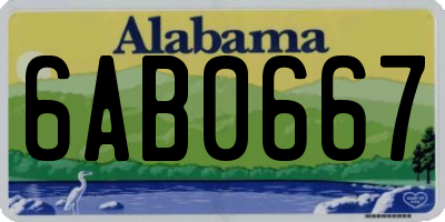 AL license plate 6AB0667