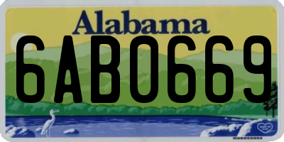 AL license plate 6AB0669