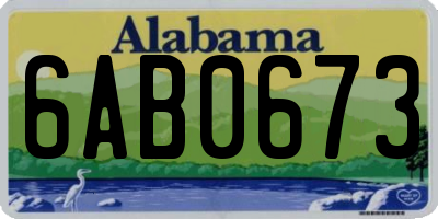 AL license plate 6AB0673