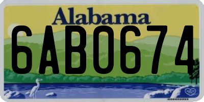 AL license plate 6AB0674
