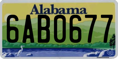AL license plate 6AB0677