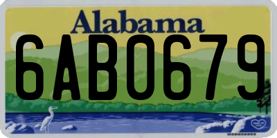 AL license plate 6AB0679