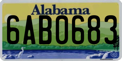 AL license plate 6AB0683