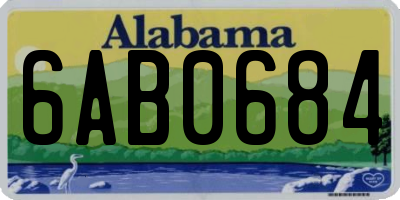 AL license plate 6AB0684