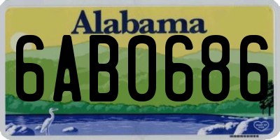 AL license plate 6AB0686