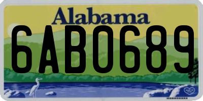 AL license plate 6AB0689