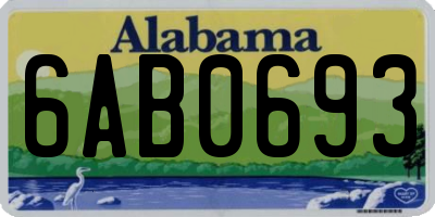 AL license plate 6AB0693