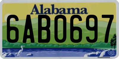 AL license plate 6AB0697